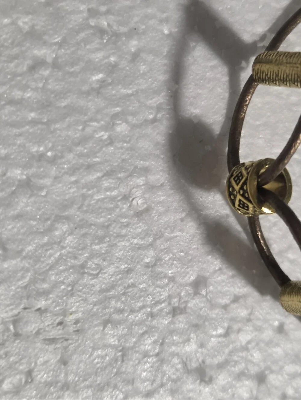Handcrafted Women’s Brown Leather and Gold Accent Bracelet